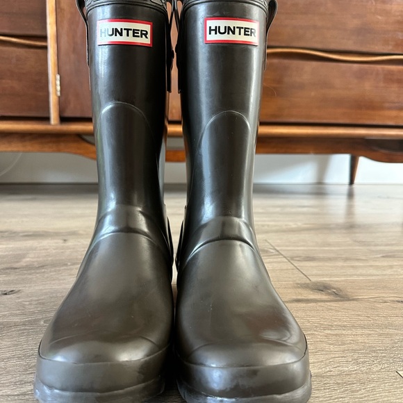 Hunter Boots Classic Short Black Waterproof Boots Size 9 Womens - Picture 3 of 11